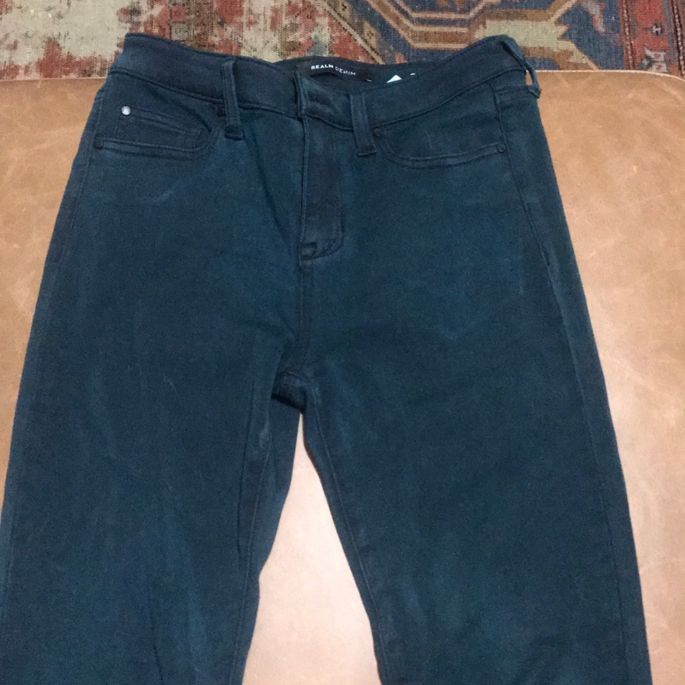 Dark teal skinny jeans